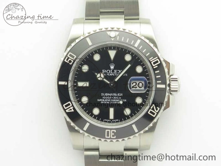 Submariner 116610 LN Black Ceramic DJF 1:1 Best Edition on SS Bracelet SA3135 ( Free R Cover) Versatile 3358