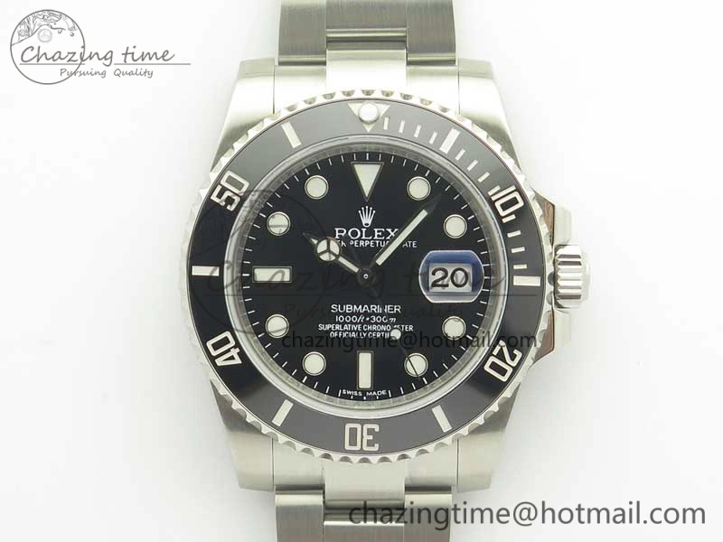 Submariner 116610 LN Black Ceramic DJF 1:1 Best Edition on SS Bracelet SA3135 ( Free R Cover) Versatile 3358