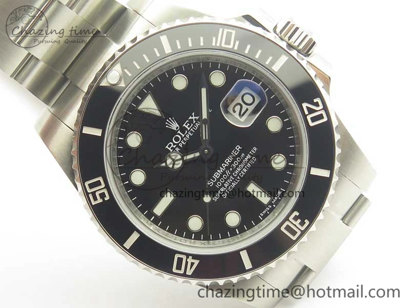 Submariner 116610 LN Black Ceramic DJF 1:1 Best Edition on SS Bracelet SA3135 ( Free R Cover) Versatile 3358