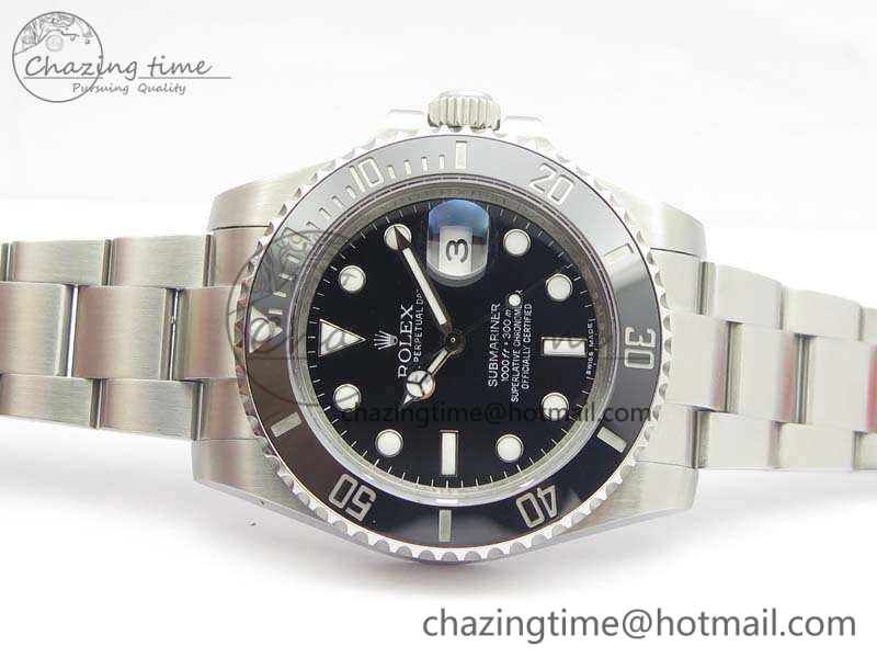 Submariner 116610 LN Black Ceramic GMF 1:1 Best Edition 904L SS Case And Bracelet SA Effortless 3512