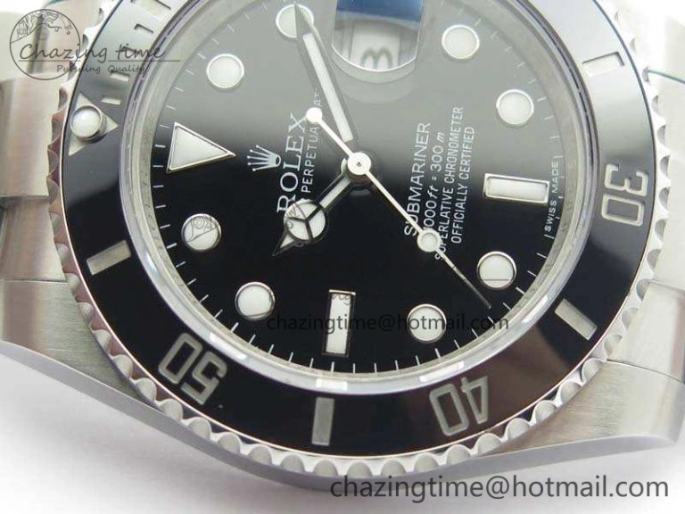 Submariner 116610 LN Black Ceramic GMF 1:1 Best Edition 904L SS Case And Bracelet SA Effortless 3512