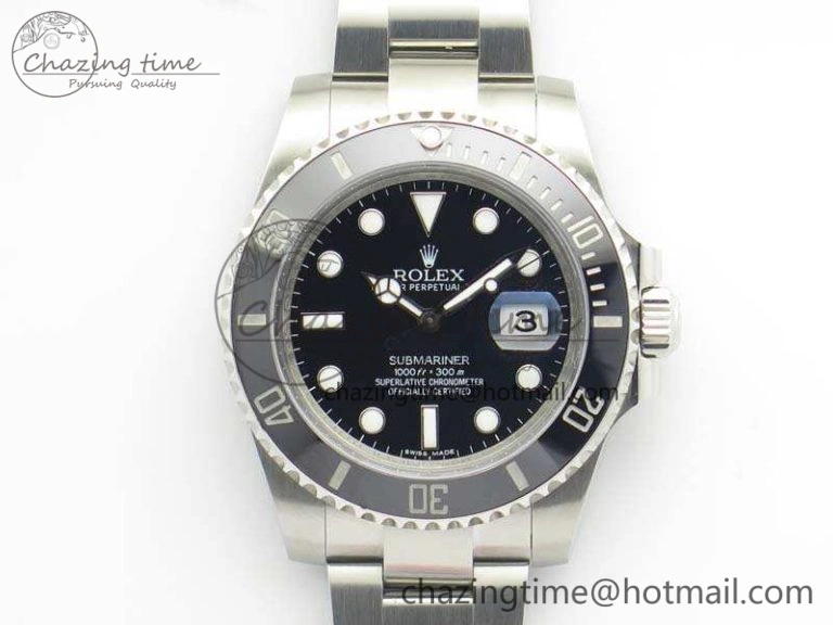 Submariner 116610 LN Black Ceramic GMF 1:1 Best Edition 904L SS Case And Bracelet SA Effortless 3512
