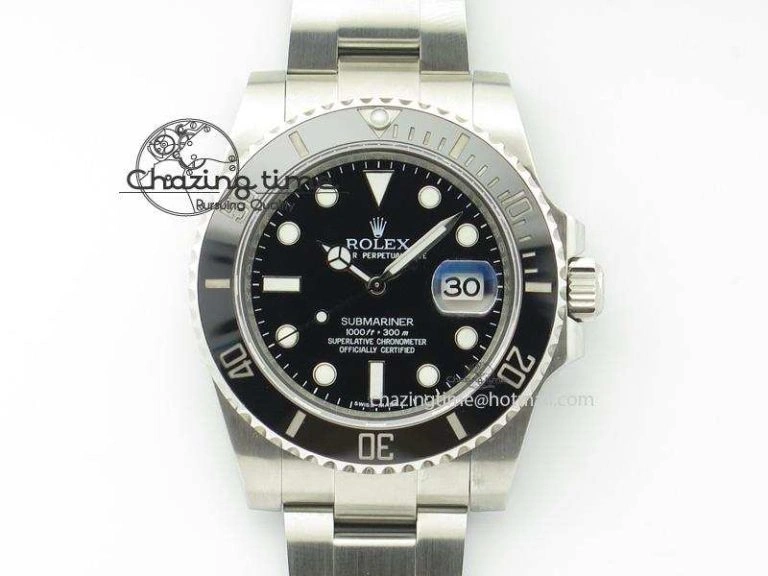 TimelessDesign Submariner 116610 LN Black Ceramic JF 1:1 Best Edition On SS Bracelet SA3135 V 3975