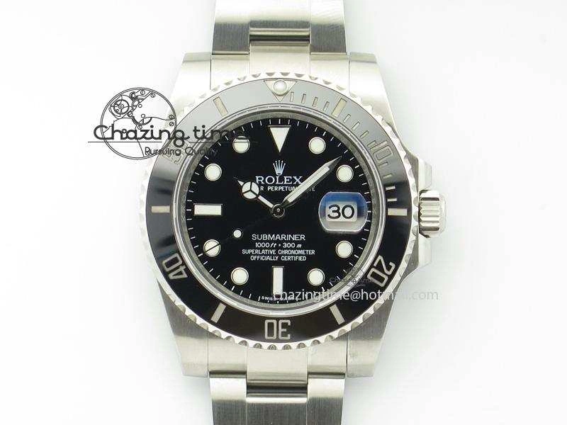 TimelessDesign Submariner 116610 LN Black Ceramic JF 1:1 Best Edition On SS Bracelet SA3135 V 3975