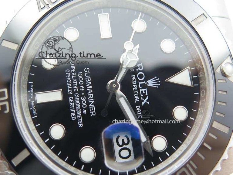 TimelessDesign Submariner 116610 LN Black Ceramic JF 1:1 Best Edition On SS Bracelet SA3135 V 3975