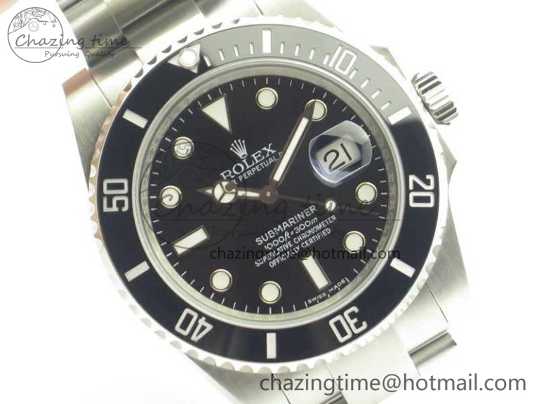EasyMatch Submariner 116610 LN Black Ceramic V8s 1:1 Noob Best Edition On SS Bracelet SA 3470