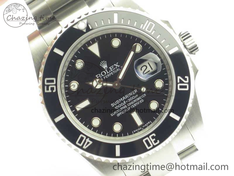 EasyMatch Submariner 116610 LN Black Ceramic V8s 1:1 Noob Best Edition On SS Bracelet SA 3470