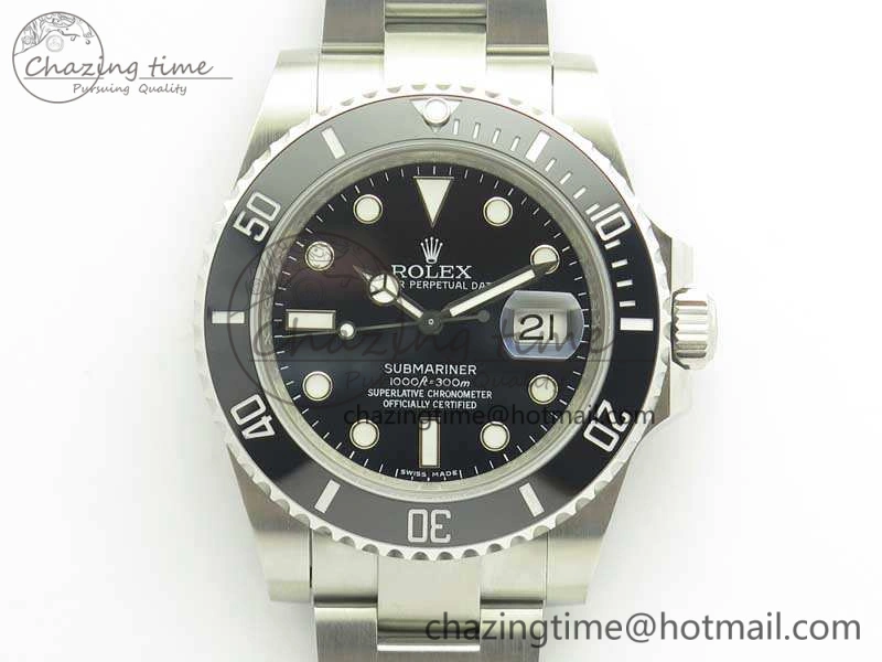 EasyMatch Submariner 116610 LN Black Ceramic V8s 1:1 Noob Best Edition On SS Bracelet SA 3470