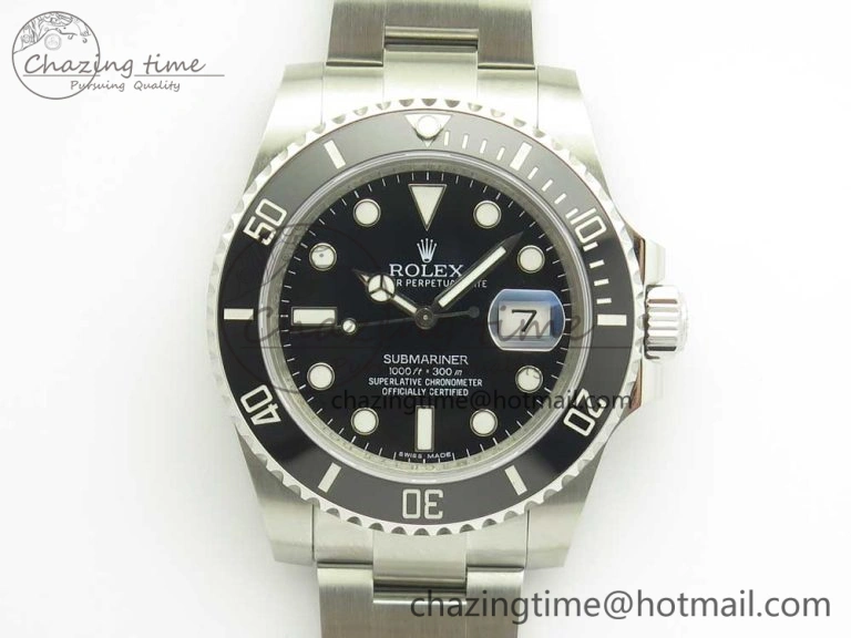 Submariner 116610 LN Black Ceramic VRF 904L 1:1 Best Edition on SS Bracelet VR Refined 3340