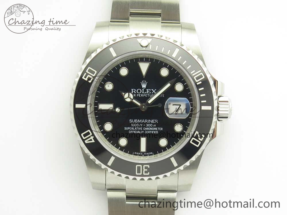 Submariner 116610 LN Black Ceramic VRF 904L 1:1 Best Edition on SS Bracelet VR Refined 3340