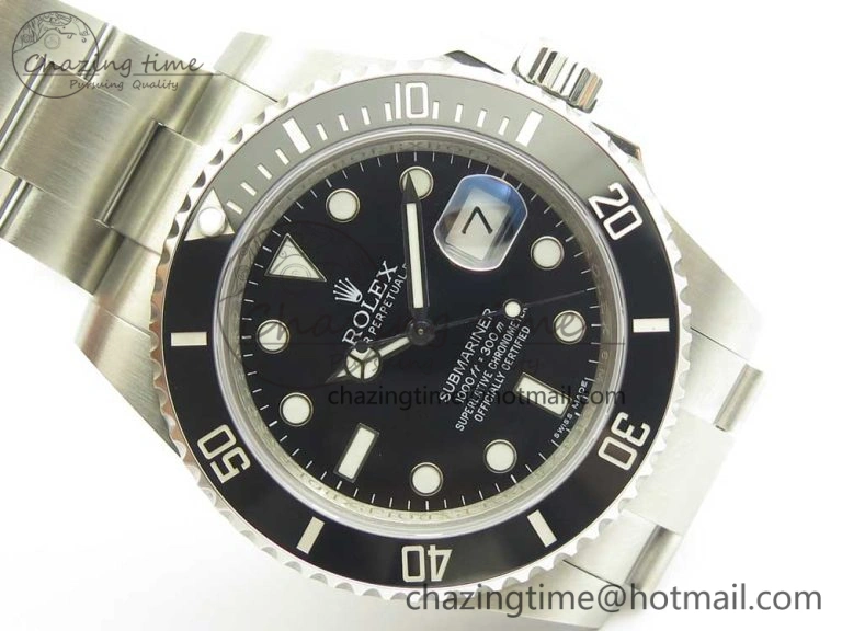 Submariner 116610 LN Black Ceramic VRF 904L 1:1 Best Edition on SS Bracelet VR Refined 3340