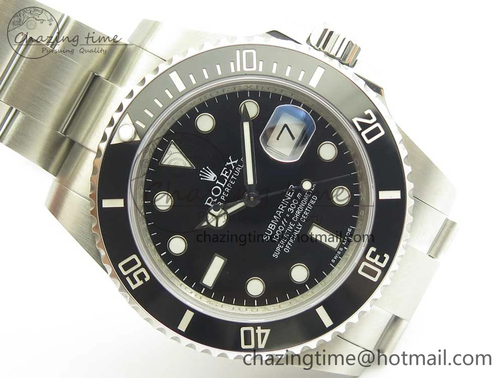 Submariner 116610 LN Black Ceramic VRF 904L 1:1 Best Edition on SS Bracelet VR Refined 3340