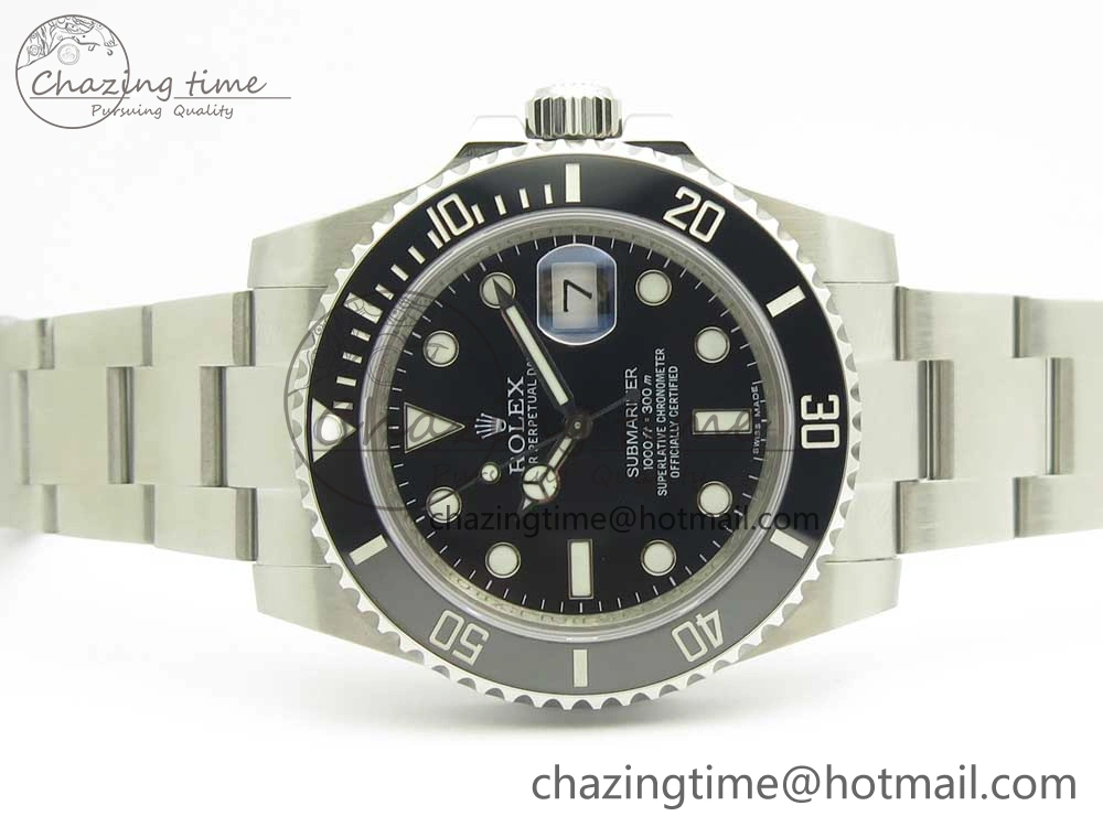 Submariner 116610 LN Black Ceramic VRF 904L 1:1 Best Edition on SS Bracelet VR Refined 3340