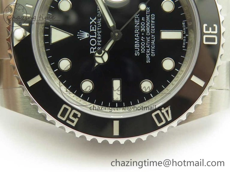 Submariner 116610 LN Black Ceramic VRF 904L 1:1 Best Edition on SS Bracelet VR Refined 3340