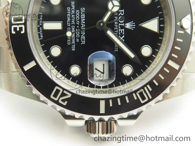 Submariner 116610 LN Black Ceramic VRF 904L 1:1 Best Edition on SS Bracelet VR Refined 3340