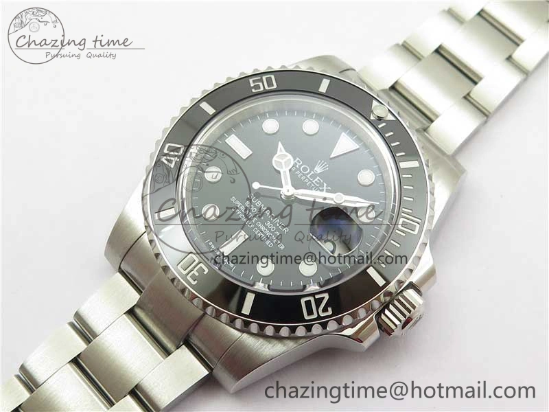 DailyWear Submariner 116610 LN Black Ceramic ZRF 1:1 Best Edition on SS Bracelet VR3135 (CF Bezel) 2758
