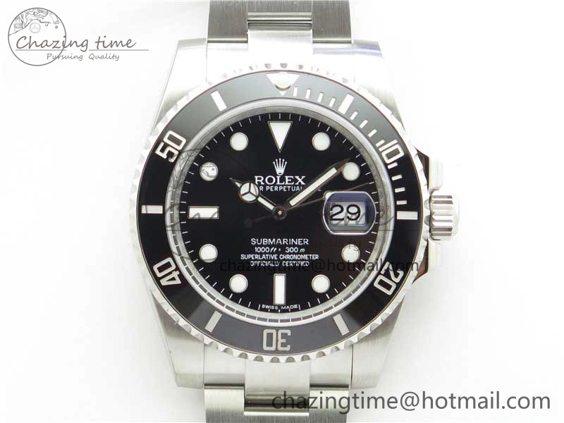 DailyWear Submariner 116610 LN Black Ceramic ZRF 1:1 Best Edition on SS Bracelet VR3135 (CF Bezel) 2758