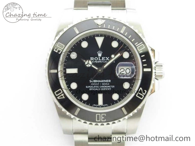 Submariner 116610 LN Black Ceramic ZZF 904L 1:1 Best Edition on SS Bracelet A Lightweight 3236
