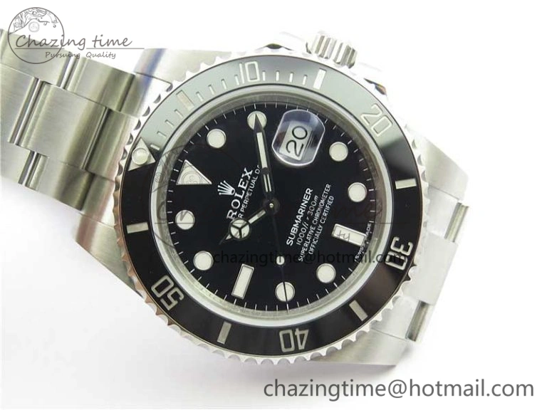 Submariner 116610 LN Black Ceramic ZZF 904L 1:1 Best Edition on SS Bracelet A Lightweight 3236