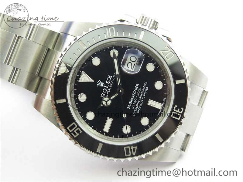 Submariner 116610 LN Black Ceramic ZZF 904L 1:1 Best Edition on SS Bracelet A Lightweight 3236