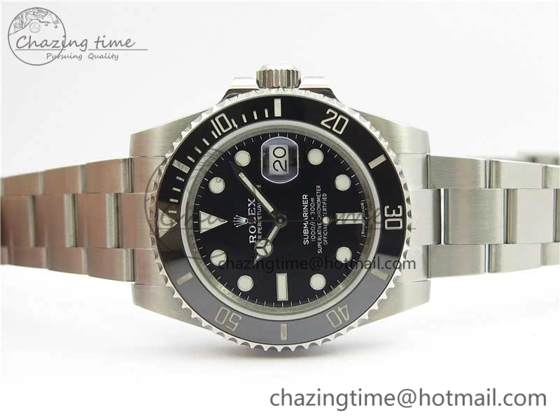 Submariner 116610 LN Black Ceramic ZZF 904L 1:1 Best Edition on SS Bracelet A Lightweight 3236