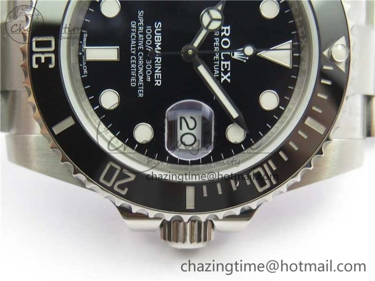 Submariner 116610 LN Black Ceramic ZZF 904L 1:1 Best Edition on SS Bracelet A Lightweight 3236