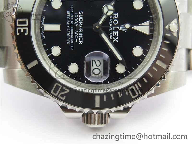 Submariner 116610 LN Black Ceramic ZZF 904L 1:1 Best Edition on SS Bracelet A Lightweight 3236