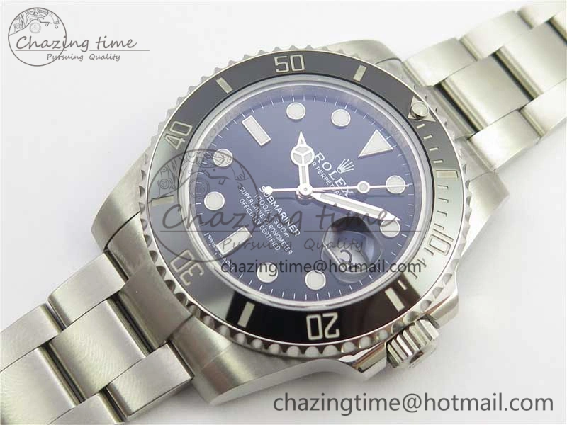 Submariner 116610 LN Black Ceramic ZZF 904L 1:1 Best Edition on SS Bracelet A Lightweight 3236