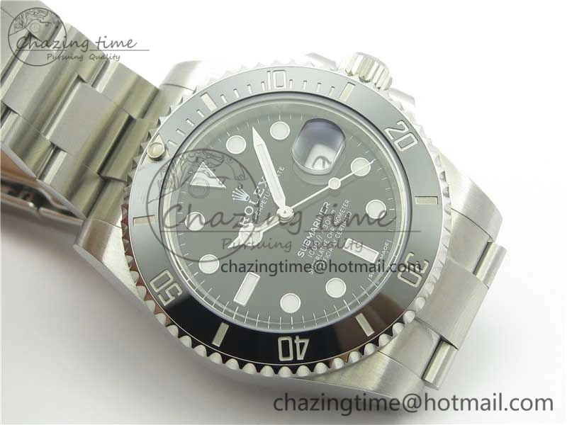 Submariner 116610 LN Black Ceramic ZZF 904L 1:1 Best Edition on SS Bracelet SA3135 V Reliable 3200
