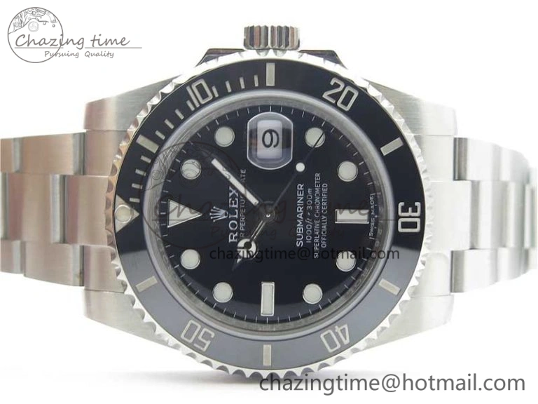 Submariner 116610 LN Black Ceramic ZZF 904L 1:1 Best Edition on SS Bracelet SA3135 V Reliable 3200