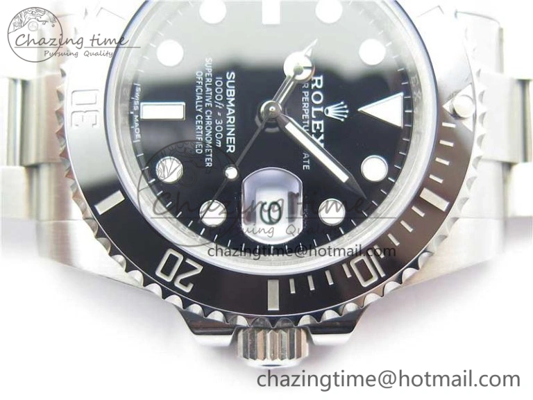 Submariner 116610 LN Black Ceramic ZZF 904L 1:1 Best Edition on SS Bracelet SA3135 V Reliable 3200