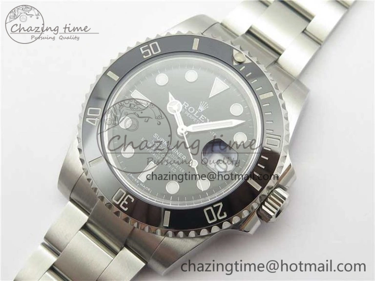 Submariner 116610 LN Black Ceramic ZZF 904L 1:1 Best Edition on SS Bracelet SA3135 V Reliable 3200