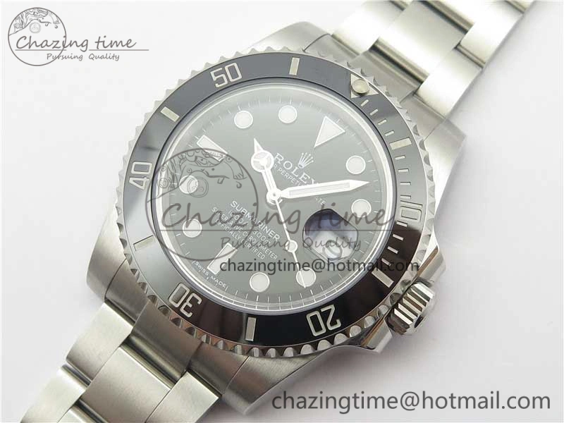 Submariner 116610 LN Black Ceramic ZZF 904L 1:1 Best Edition on SS Bracelet SA3135 V Reliable 3200