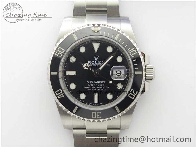 Submariner 116610 LN Black Ceramic ZZF 904L 1:1 Best Edition on SS Bracelet SA3135 V Reliable 3200