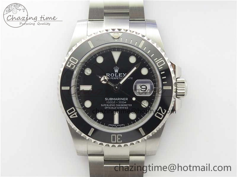 Submariner 116610 LN Black Ceramic ZZF 904L 1:1 Best Edition on SS Bracelet SA3135 V Reliable 3200