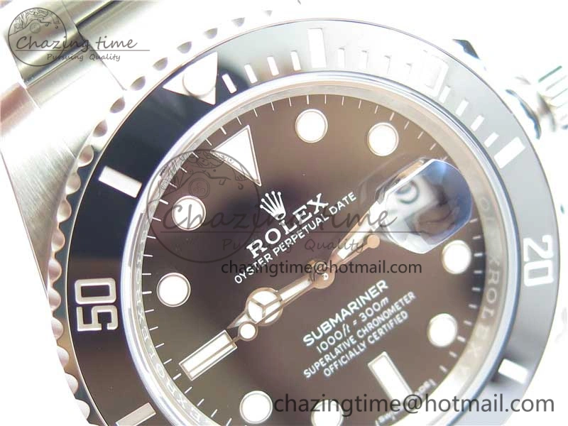 Tailored Submariner 116610 LN Black Ceramic ZZF 904L 1:1 Best Edition on SS Bracelet VR3135 V 2870