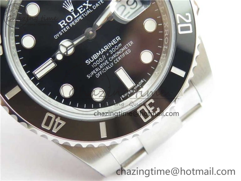 Tailored Submariner 116610 LN Black Ceramic ZZF 904L 1:1 Best Edition on SS Bracelet VR3135 V 2870