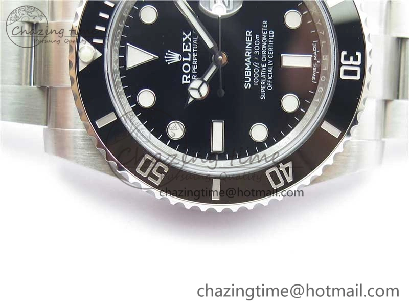Tailored Submariner 116610 LN Black Ceramic ZZF 904L 1:1 Best Edition on SS Bracelet VR3135 V 2870