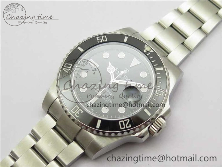 Tailored Submariner 116610 LN Black Ceramic ZZF 904L 1:1 Best Edition on SS Bracelet VR3135 V 2870