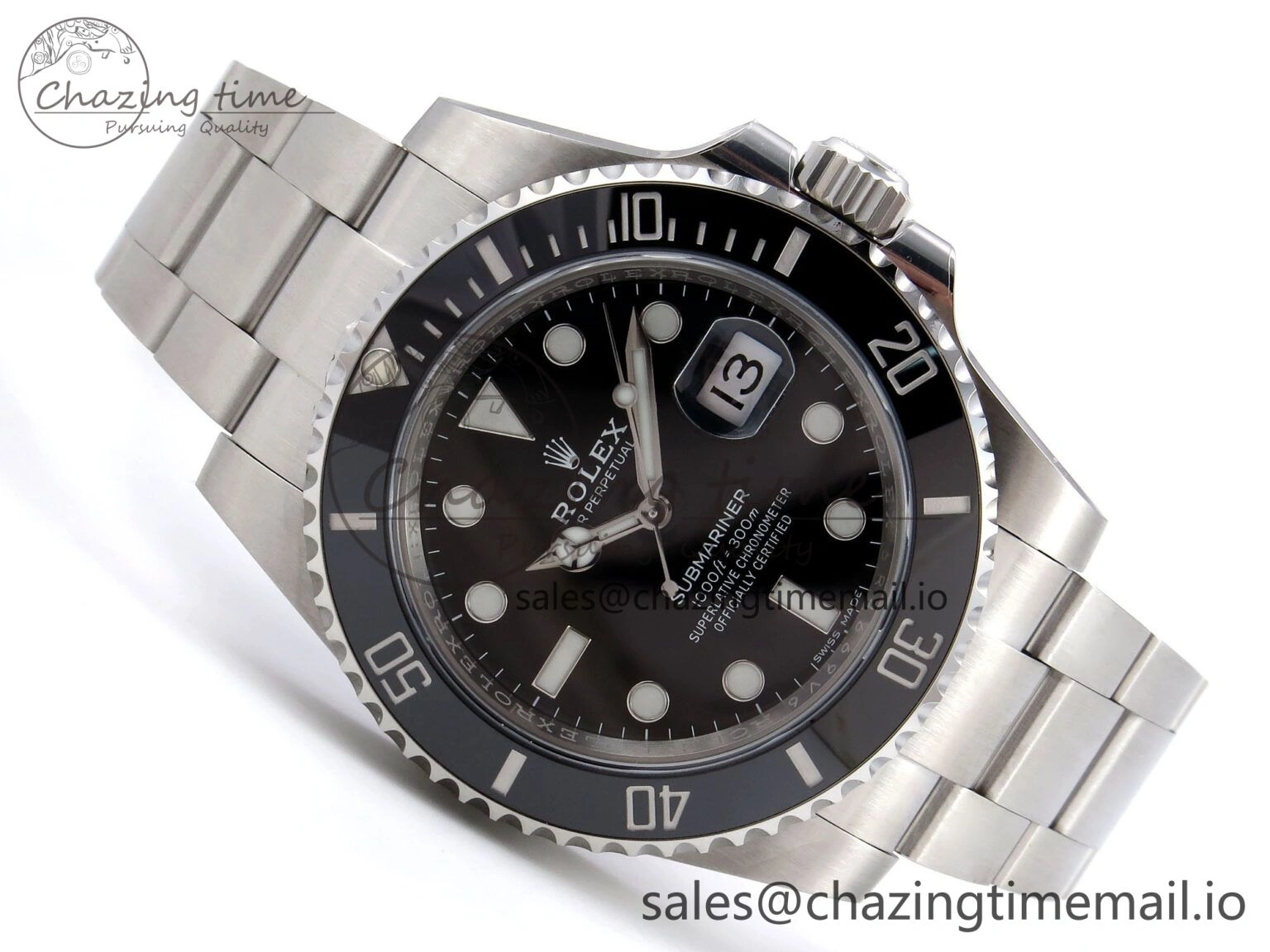 Submariner 116610 LN HGF 1:1 Best Edition Black Dial on SS Bracelet SH3135 V TravelReady 1267