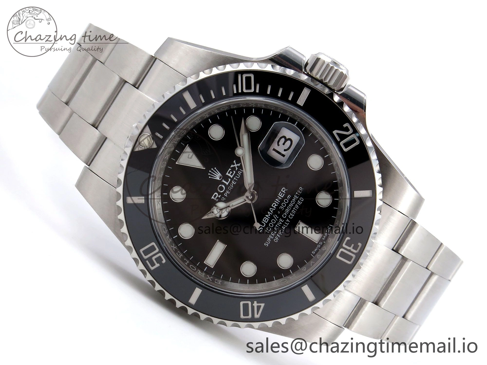 Submariner 116610 LN HGF 1:1 Best Edition Black Dial on SS Bracelet SH3135 V TravelReady 1267
