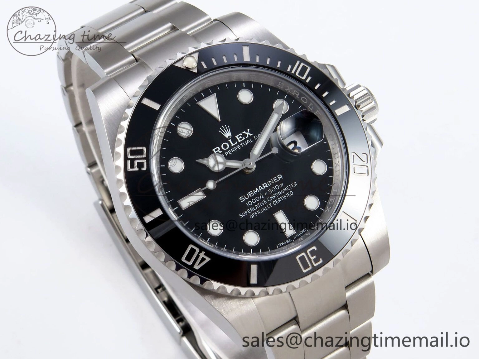 Submariner 116610 LN HGF 1:1 Best Edition Black Dial on SS Bracelet SH3135 V TravelReady 1267