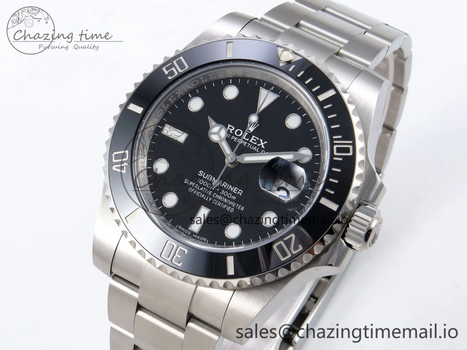 Submariner 116610 LN HGF 1:1 Best Edition Black Dial on SS Bracelet SH3135 V TravelReady 1267