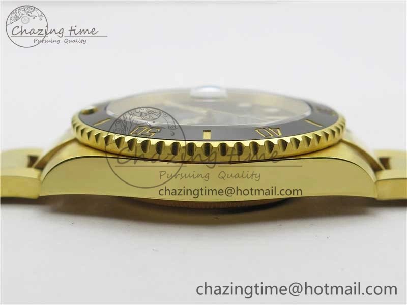 Affordable Submariner 116610 LN ROF Best Edition YG Wrapped Black Dial on YG Wrapped Bracelet A 2913