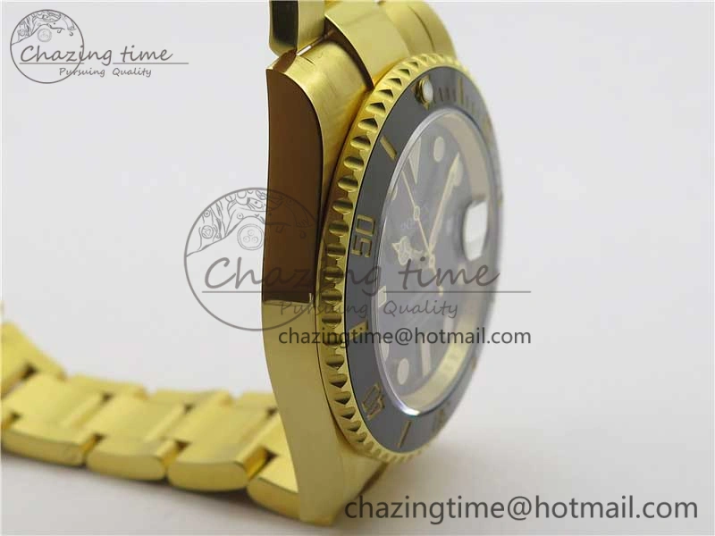 Affordable Submariner 116610 LN ROF Best Edition YG Wrapped Black Dial on YG Wrapped Bracelet A 2913