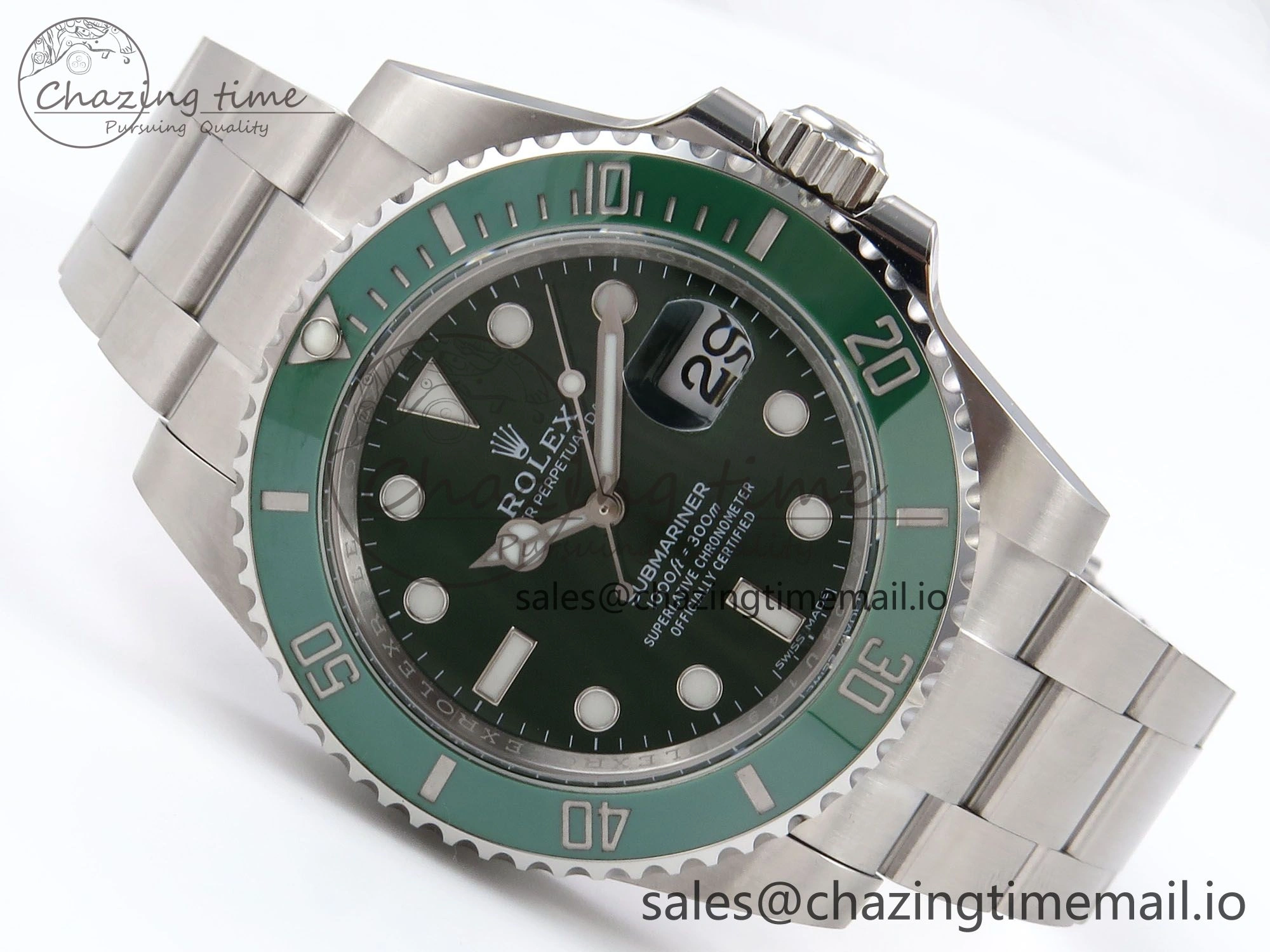 Submariner 116610 LV 40mm RF 1:1 Best Edition Green Ceramic on SS 904L Bracelet Steel VR WaterResistant 1014