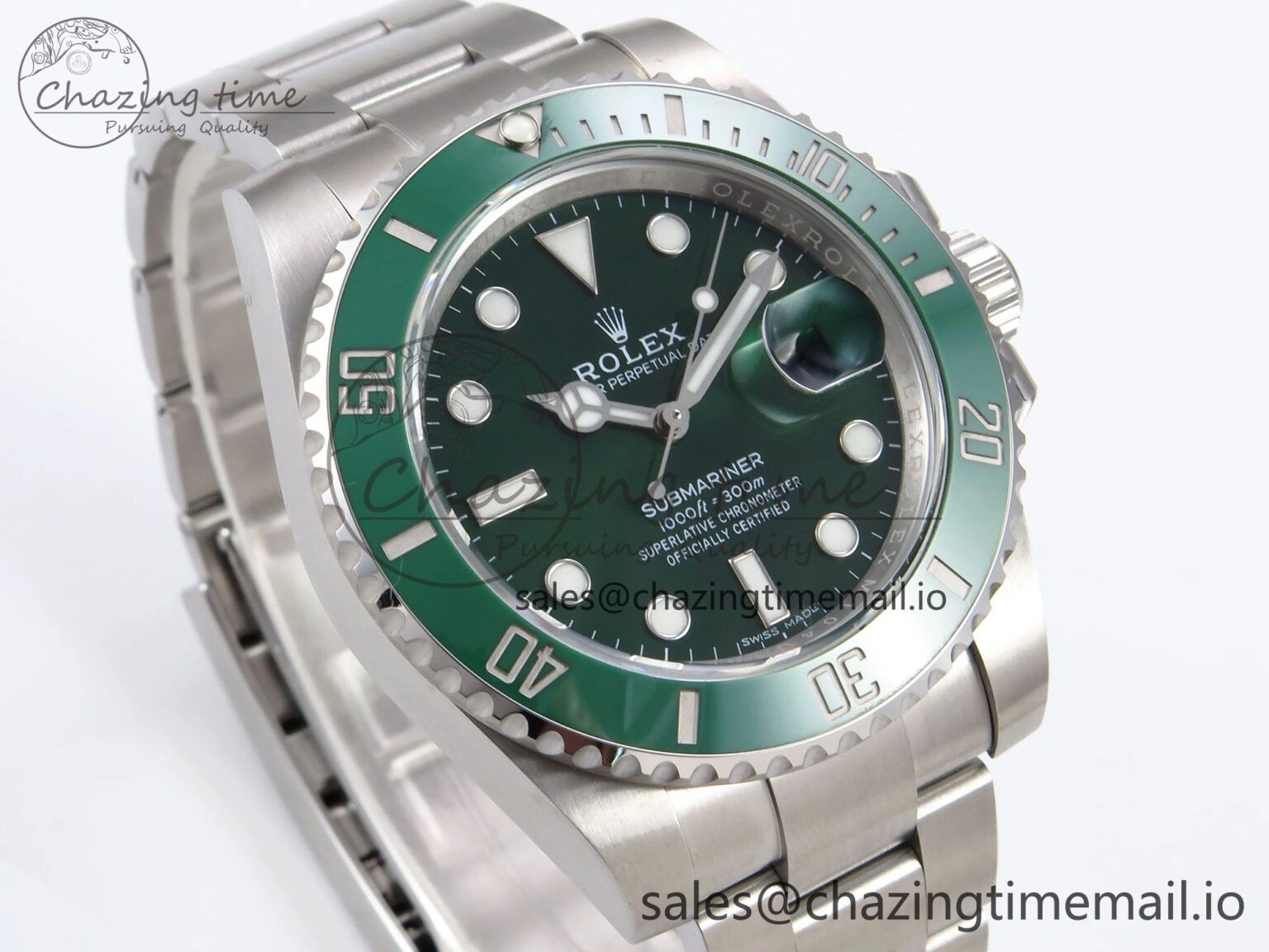 Submariner 116610 LV 40mm RF 1:1 Best Edition Green Ceramic on SS 904L Bracelet Steel VR WaterResistant 1014