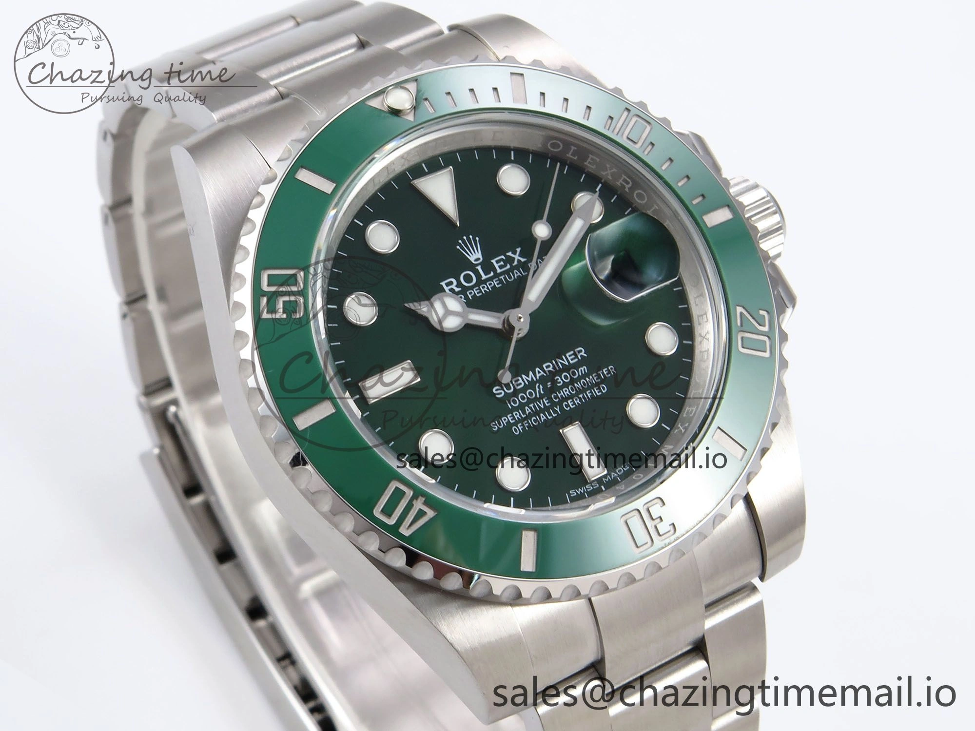 Submariner 116610 LV 40mm RF 1:1 Best Edition Green Ceramic on SS 904L Bracelet Steel VR WaterResistant 1014