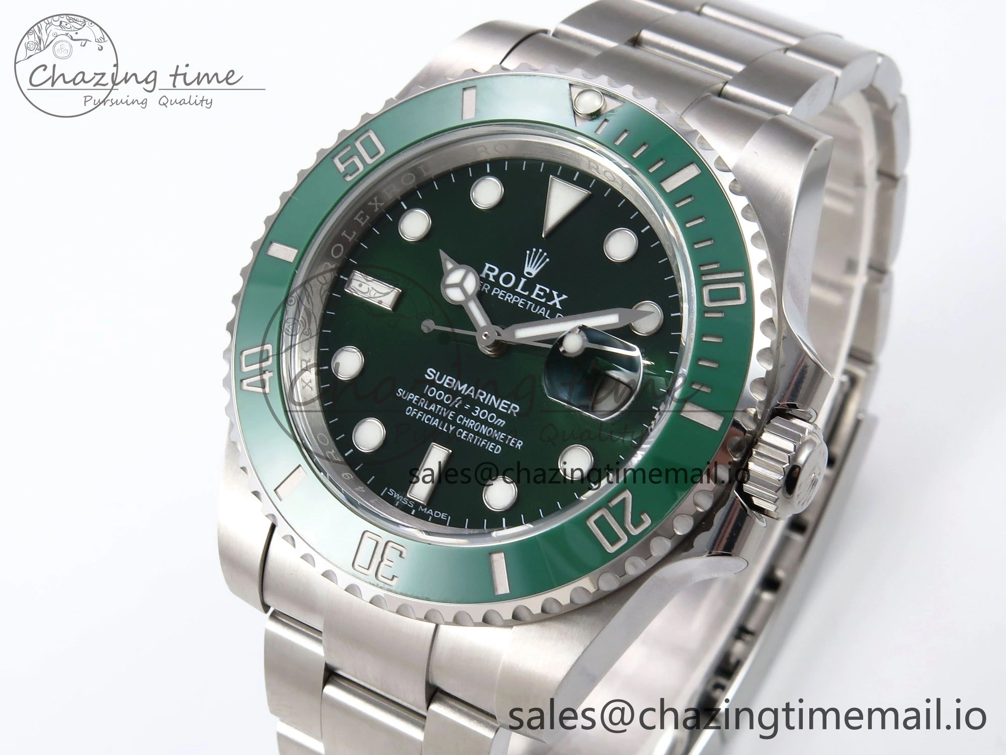 Submariner 116610 LV 40mm RF 1:1 Best Edition Green Ceramic on SS 904L Bracelet Steel VR WaterResistant 1014