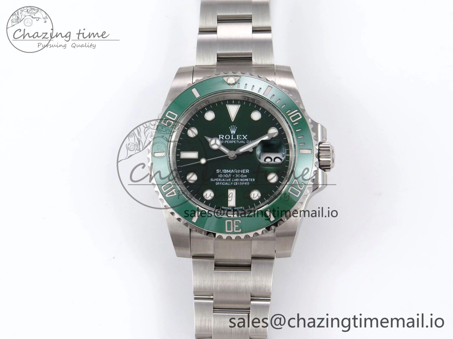 Submariner 116610 LV 40mm RF 1:1 Best Edition Green Ceramic on SS 904L Bracelet Steel VR WaterResistant 1014